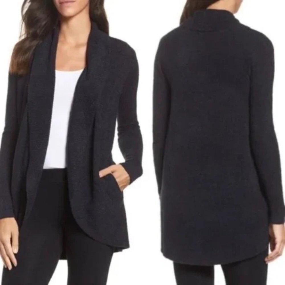 Barefoot Dreams Black Cozychic Lite Circle Cardigan M